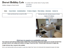 Tablet Screenshot of dorsetholidaylets.co.uk